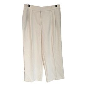 🆕️ *NWT* Autres Filles Cream Pleated Cropped Wide Leg Trousers Pants Medium‎ M